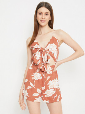 Printed Crepe A-Line Dress